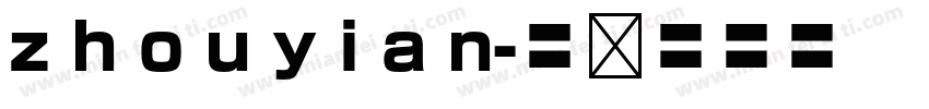 z h o u y i a n字体转换